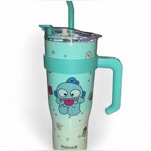 Hangyodon Stainless Steel Insulated Tumbler with Lid Straw & Handle 1200ml KT335